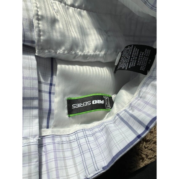 Men ’s PGA Tour PGA Plaid shorts 34 Pro Series Button shorts Purple - Picture 8 of 12